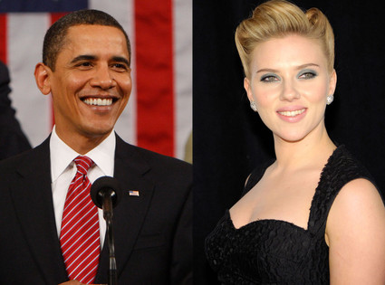Barack Obama, Scarlett Johansson Barack Obama, Scarlett Johansson